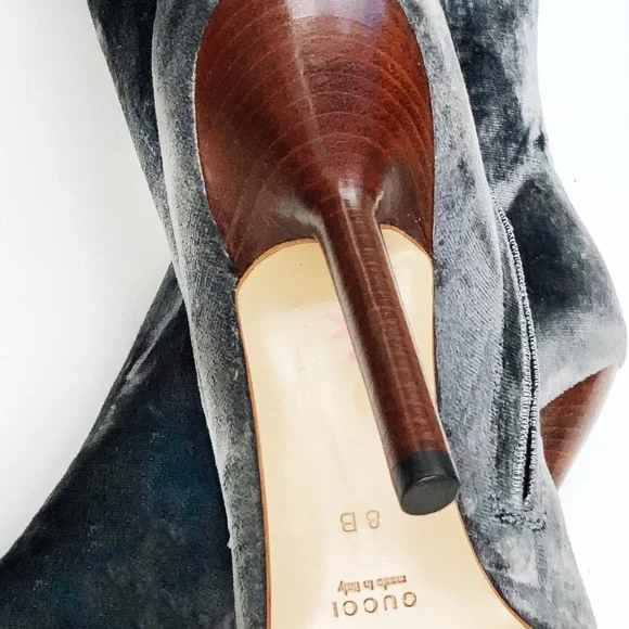 Tom Ford For Gucci Fw 1999 Velvet Over Knee Boots BRAND NEW in BOX Sz 8 - Picture 4 of 8